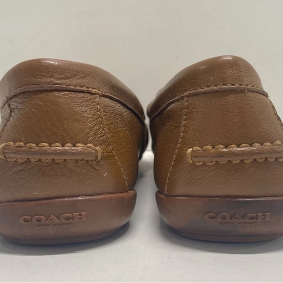 Coach Tan Leather Penny Loafers Flats - Picture 2 of 5